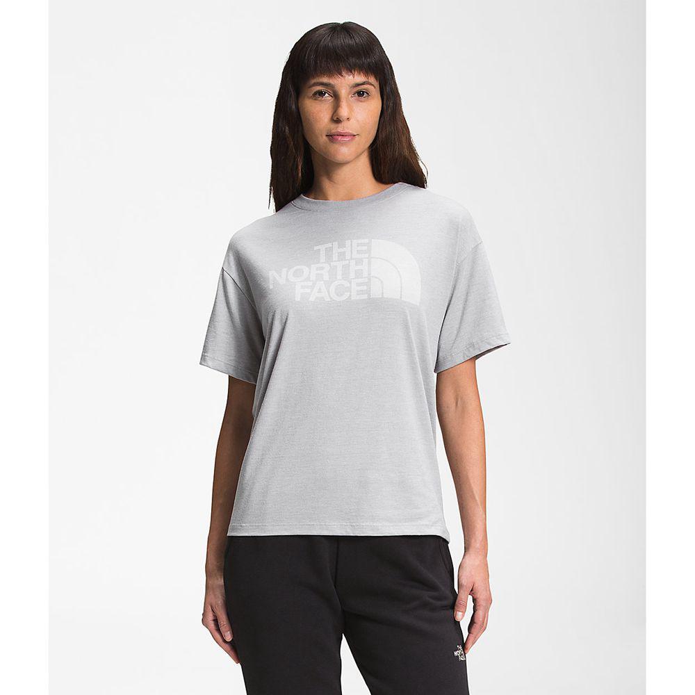 The North Face Κοντό Μανίκι Half Dome Tri-Blend Γυναικεια T Shirt - Ανοιχτο Γκρι (TWCA06918)